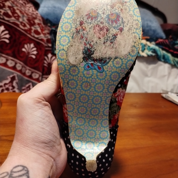 Irregular Choice black & white polka dot heels - Picture 10 of 10